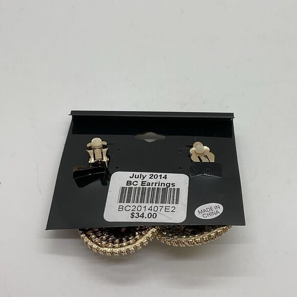 Traci Lynn Gold and Silver Statement Earrings - Picture 2 of 4